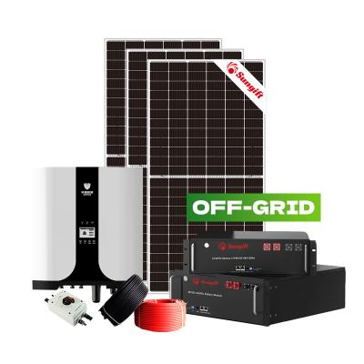 China Sungift 5000W Home Solar System 5KW 10KW 15KW 20KW 30KW 50kw 100kw Off Grid Solar System for sale