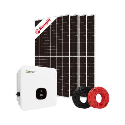 China Home Solar Panel Kit 10KW Solar Power System On Grid Solar System TUV CE Certificate 5KW 12KW 8KW 15KW 10KW Solar Panel System for sale