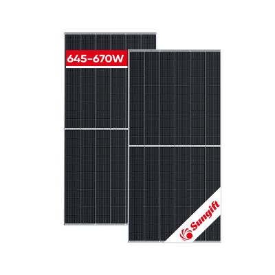 China EVA Sungift Photovoltaic Panel EU Warehouse 645w 650w 655w 660w 665w 670w PV For Solar Panels Energy System for sale