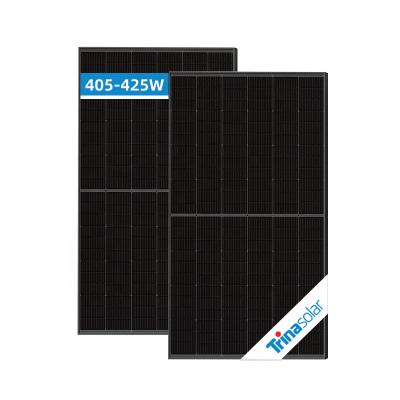 China Trina Solar Panel Mono All Black Solar Panels 144 Cells 405W 410W 415W 420W 425Watt PV Panel 210mmx182mm for sale