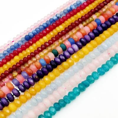 China Colorful Stone Mix Stone Beads Natural Loose Crystal Beads Strands Disc Wheel Necklace Bracelet For Jewelry Making Kids Crafts for sale