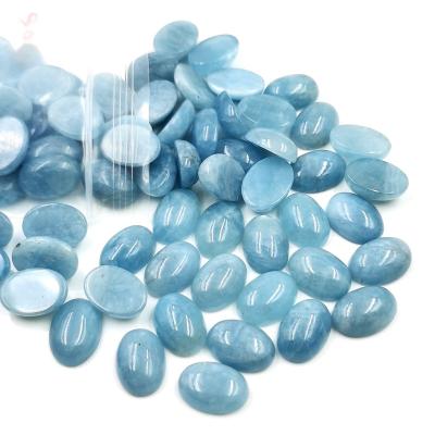 China Hot Selling Star Loose Stones Natural Blue Green Ocean Gemstone Crystal Oval Cabochon Polished Opaque Beads For Jewelry Making Set for sale