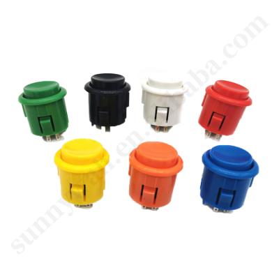 China Hot Sale Plastic Arcade Game Machine Push Buttons Coin Operated 28mm Electric High Quality Switch Same As Sanwa Button Plastic for sale