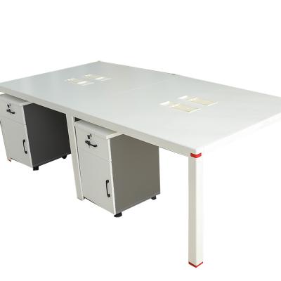 China New Products Adjustable (Height) Table Top Design Durable Easy To Use Office Desk With 4 Movable Cabinets for sale