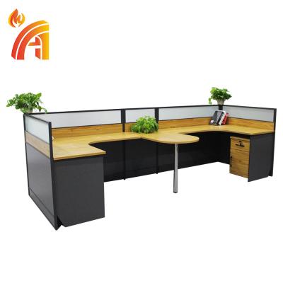 China Customs Fine Design Peacock Gray Commercial Contemporary High End Executive Luxury Wooden Desk for sale