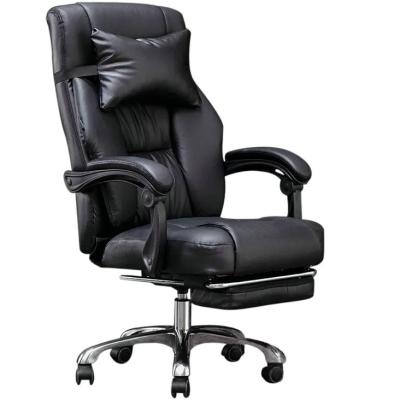 China Adjustable (Height) Best Selling Comfortable Leather Pedal Cushion Luxury Office Executive Boss Chairs for sale