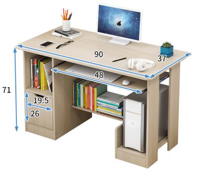 China Good quanlity modern and simple home office learning single desk computer study desk book cabinet for sale