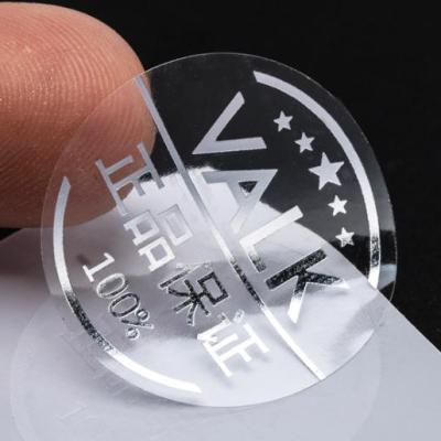 China Recycled Materials Waterproof Custom Clear Label Adhesive Round Sticker Roll Sticker Gold Foil Personalized Transparent Printing Gloss Laminated for sale