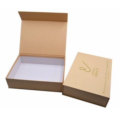 China Recyclable Custom Logo Kraft Paper Cardboard Garment Apparel Packaging Insulated Shipping Box for sale