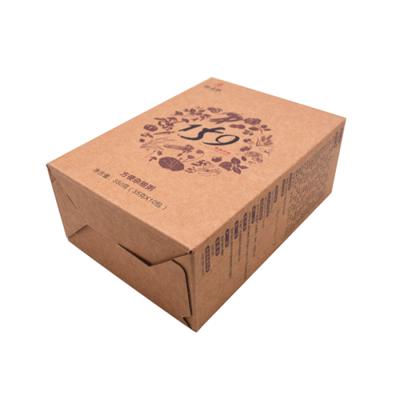 China Recyclable High Quality Custom Logo Printing Brown Kraft Paper Packaging Gift Box For Natural Food Health Care Products for sale