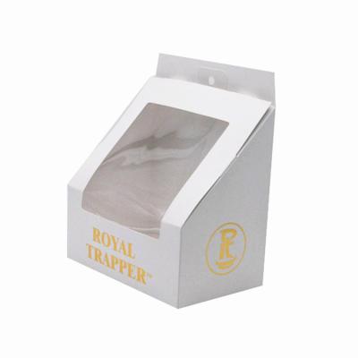 China Custom Recyclable Size Printing White Paper Box Luxury Mailing Gift Box Baseball Cap Paper Packaging Box With Plastic Window for sale