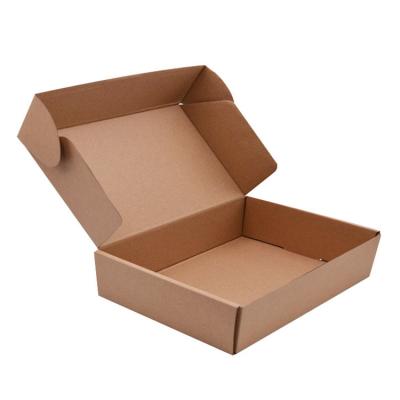 China Recycled Custom Logo Print Apparel Materials Logo Materials Corrugated Brown Corrugated Kraft Paper Box For Apparel for sale