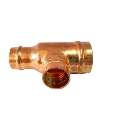 China Copper Reducing Solder Ring Copper Fitting Tee for sale