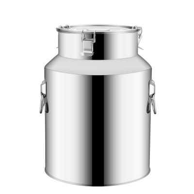 China 304 Food and Wine Pail 201 Stainless Steel Milk Storage Bucket Ideal for Storing and Carrying Liquid Coffee Bean Tea Wine Tin for sale