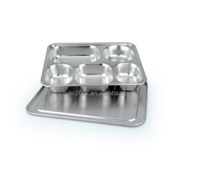 China Sustainable Food Boxes Wholesale 5 Compartments Stainless Steel Bento Boxes Bento for sale