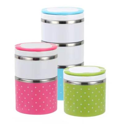 China Sustainable Colorful Adult Korean Stainless Steel Lunch Box With Heat Preservation for sale