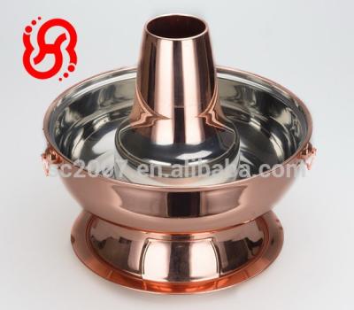 China Sustainable Stainless Steel Gold Oven Food Warmer Stock Pot United Hot Pot for sale