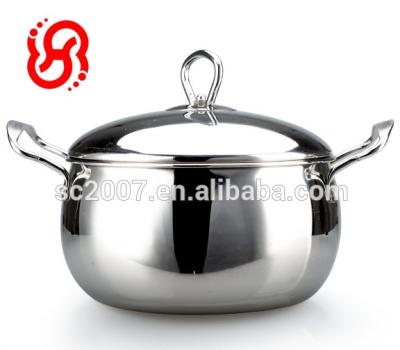 China 4 Sets Sustainable Kitchenware Used 555 Stainless Steel Stock Pot for sale