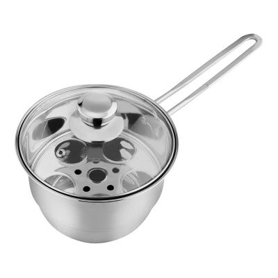 China Sustainable Stainless Steel Pot Cookware Pot Handles Baby Milk Pot Durable New Double Bottom for sale