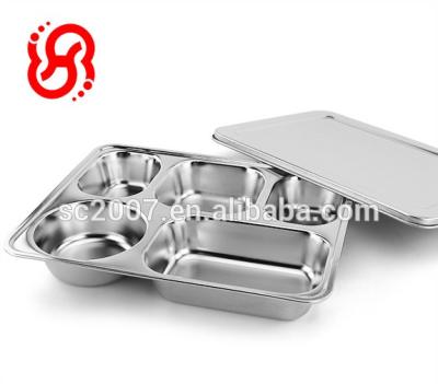 China Factory Supply Direct Military Stainless Steel Mess Tray Viable for sale