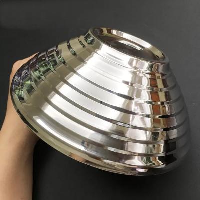 China Viable Wholesale Snack Sugar Serving Stainless Steel Bowls Silver Dinner Dish Bowl Set for sale