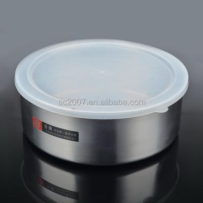 China Freshness Preservation Multi-size Non-Magnetic Stainless Steel Food Storage Container Height 10-18CM for sale