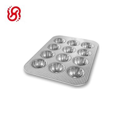 China Good Quality Stainless Steel Viable Madeleine Muffin Pan China Suppliers 12 Cups for sale