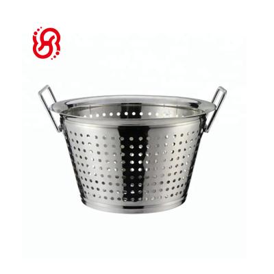 China Large Size Stainless Steel Sustainable Colander Basket Vegetable Fruit Basket for sale