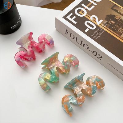 China Hair Accessories 2022 New Custom Fashion Acetate 8.6cm Hair Clips M Shape Hair Claw Logo Available Wholesale Korean For Women for sale