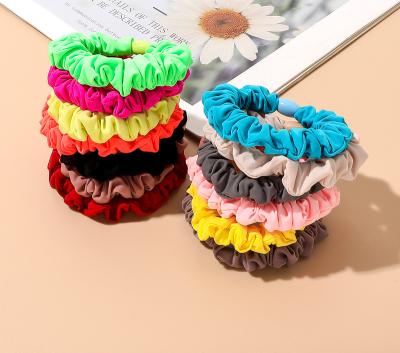 China Fashion Charon Raw 13 Colors Elastic Hair Scrunchies For Girl's Hair Decoration Factory Wholesale Solid Colors Hair Tie for sale