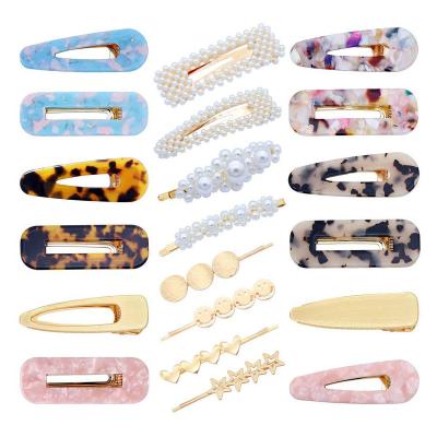 China Acrylic Crystal Pearl Metal Acetate Fashion Bling Rhinestone Designer Girls Hair Pins Accessories Korean Hair Clips Hair Clips for sale