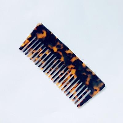 China Comfortable Exquisite Print Rectangle Acetate Wild Animal Hair Comb Line Pattern Resin Acid Solid Color Flower Hair Curl Comb for sale