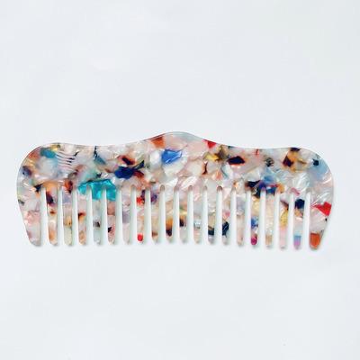 China Shell Acetic Detangle Hair Comb Cellulose Design Cushion Acetate Acrylic Comb Comfortable Balance Korean Wavy Resin Thickness for sale