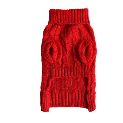 China Viable Christmas Knit Sweater-m Logo Cheap Fashion Dog Clothes Custom Turtle Neck for sale