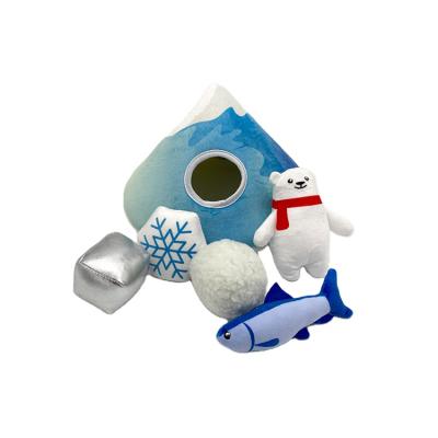 China 2021 Viable Hot Sale Snow Mountain Dog Chew Toys Interactive Hide And Seek Pet Toys for sale