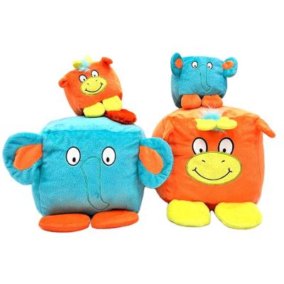 China Hot Selling Environmental Protection Squeaky Dog Toy Sustainable Plush Square Customized Healthy Toy Dog for sale