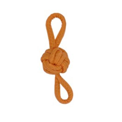 China 2021 Viable Original Design Nylon Braided Ball Interactive Pet Toy Chew Dog Rope Toy for sale