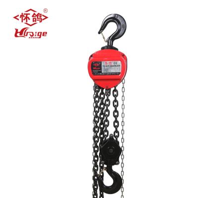 China 5 Ton Chain Hoist Manual Hand Chain Block Hoist Industrial-grade Construction Hoist Steel Lift with 2 Hooks for sale