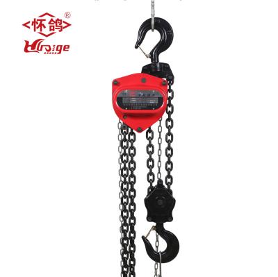 China Chain Block 5 Ton Chain Block Manual Hand Hoist Industrial-grade Construction Hoist Steel Lift with 2 Hooks for sale