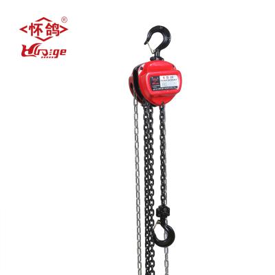 China 1 Ton Chain Block Manual Hand Chain Hoist Industrial-grade Construction Hoist Steel Hoist Elevator With 2 Hooks for sale