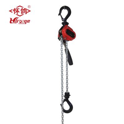 China Chain Block Ratchet Lift Chain Come Along 1/4 TON G80 Lever Chain Hoist With Hook Mini Chain Block With 2 Hooks for sale