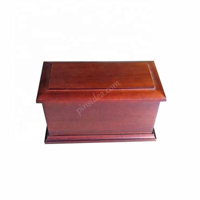 China Free Sample Viable Pet Cremation Urns Box Photo Frame Dog Cat Wooden Coffin Casket for sale