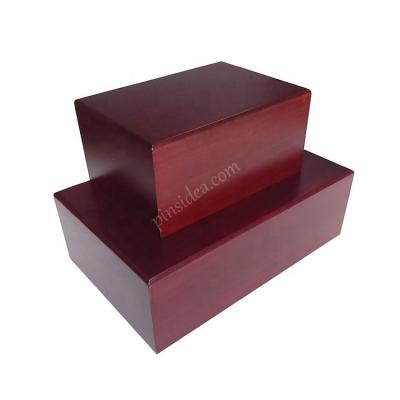 China Viable Mahogany Matte Paint Funeral Cremation Supplies Large Horse Vessels Cremation Casket Animal Casket for sale