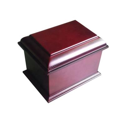 China Viable Cherry Wood Cremation Pet Ashes With Paint Cat Dog Custom Solid Wood Animal Ashes Box for sale