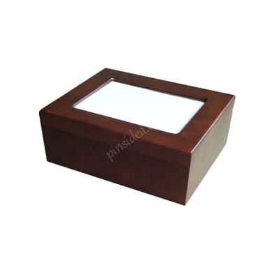 China Durable Beech Environmental Protection Photo Frame Paint Animal Pet Cremation Solid Wood Funeral Urn for sale