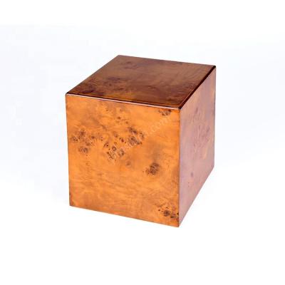 China China European Custom Logo Style Solid Wood Painting Funeral Supplies, Human Adult Ashes Box, Cremation Urn Casket for sale