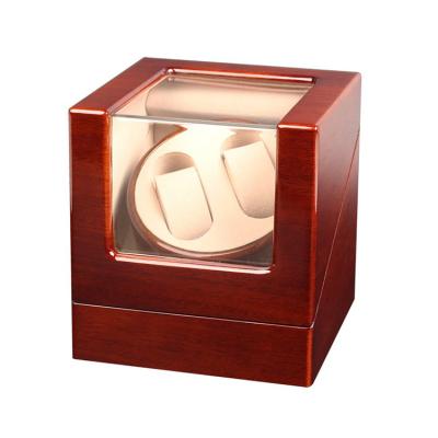 China Modern automatic wooden watch winder for two watches for sale