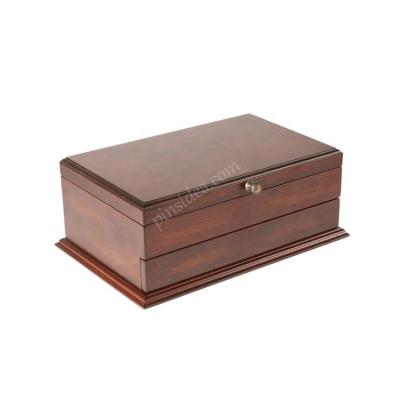 China Multifunctional Viable Ring Storage Box Cosmetic Large Capacity Jewelry Watch Wooden Box for sale