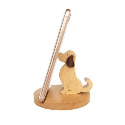 China China Environmental Protection Dog Mobile Phone Base Modern Solid Wood Bracket for sale