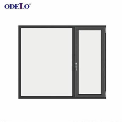 China Magnetic Screen American Style Single Hung Aluminum Alloy Vertical Sliding Windows for sale